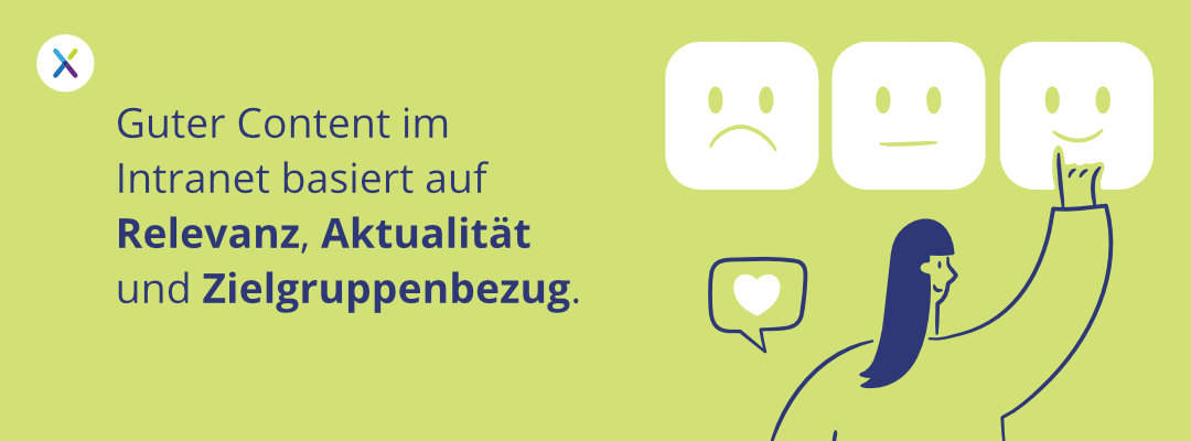 Guter Content im Intranet basiert auf Relevanz, Aktualität und Zielgruppenbezug.